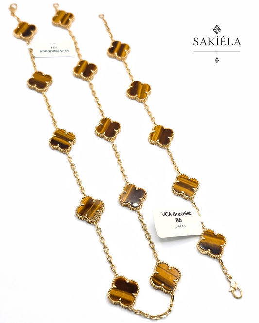 Van Cleef & Arpels' Alhambra Necklace and Bracelet