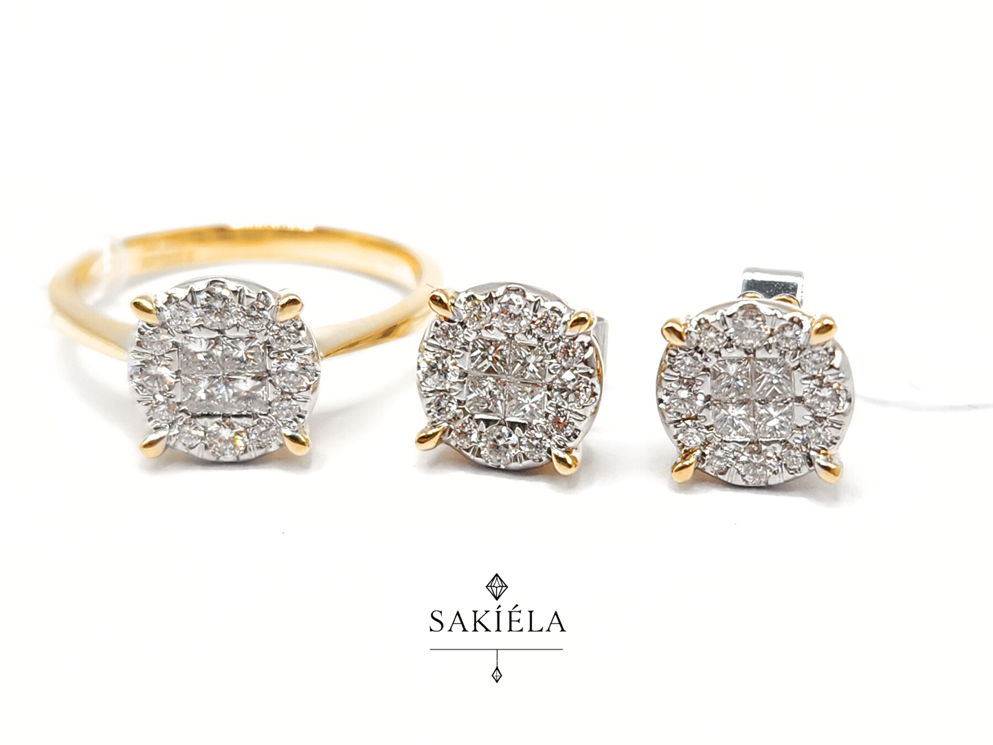 Diamond Ring & Earrings Set 87