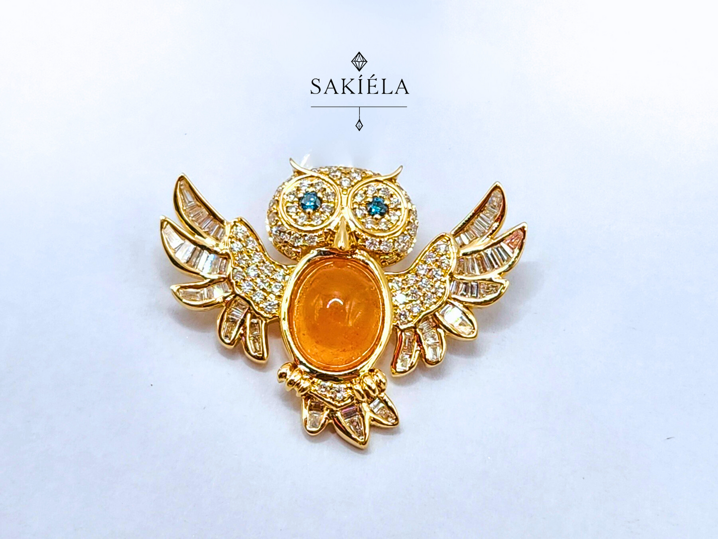 Diamond Owl Pendant