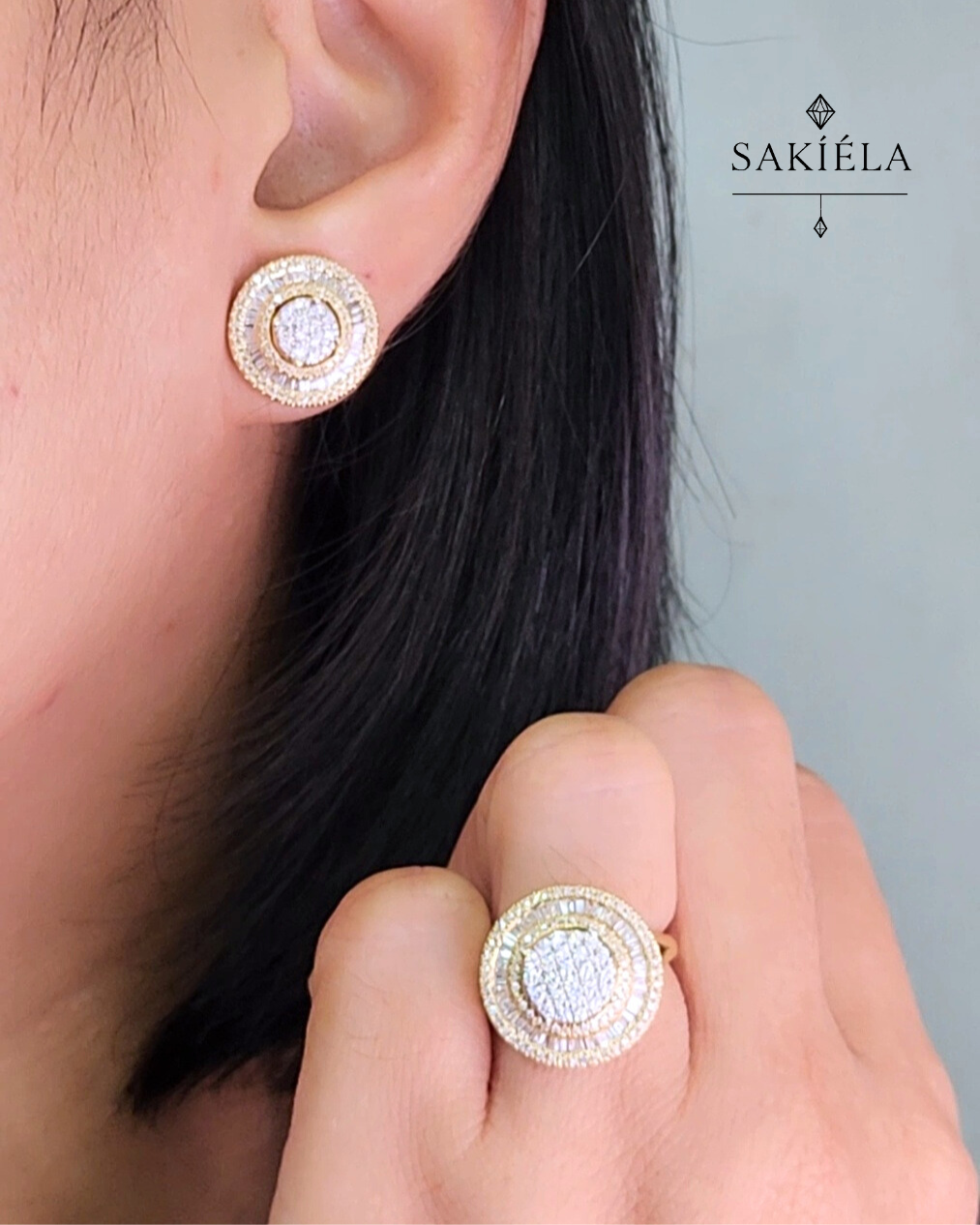 Diamond Ring & Earrings Set 92