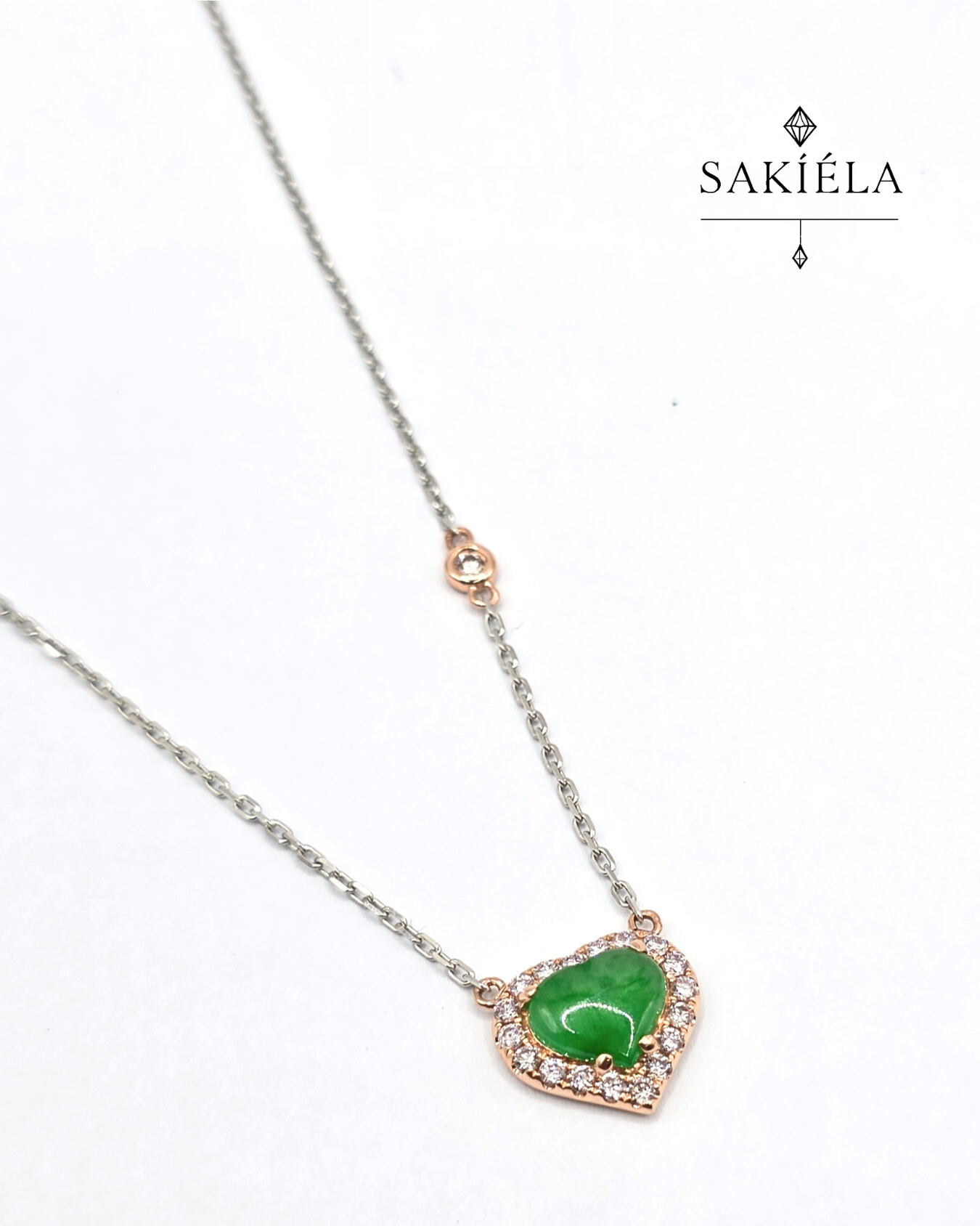 Jade Heart Pendant Necklace