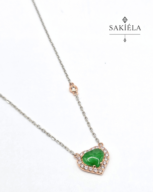 Jade Heart Pendant Necklace