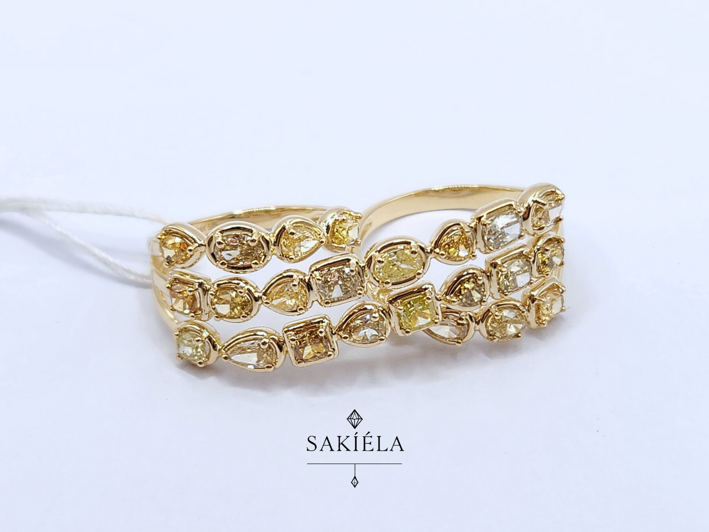 Diamond Dual Yellow Ring