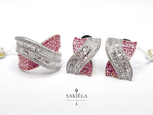 Diamond Ring & Earrings Set 89