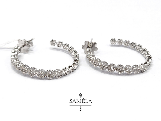 Diamond Hoop Earrings - 1.35cts