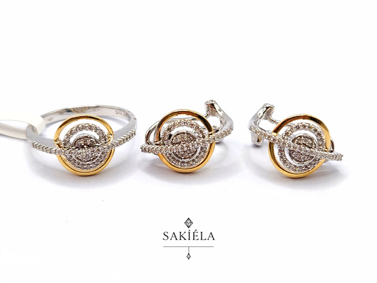 Diamond Ring & Earrings Set 13