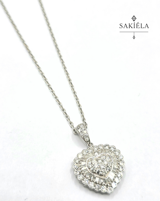 Heart Pendant Necklace - 2cts