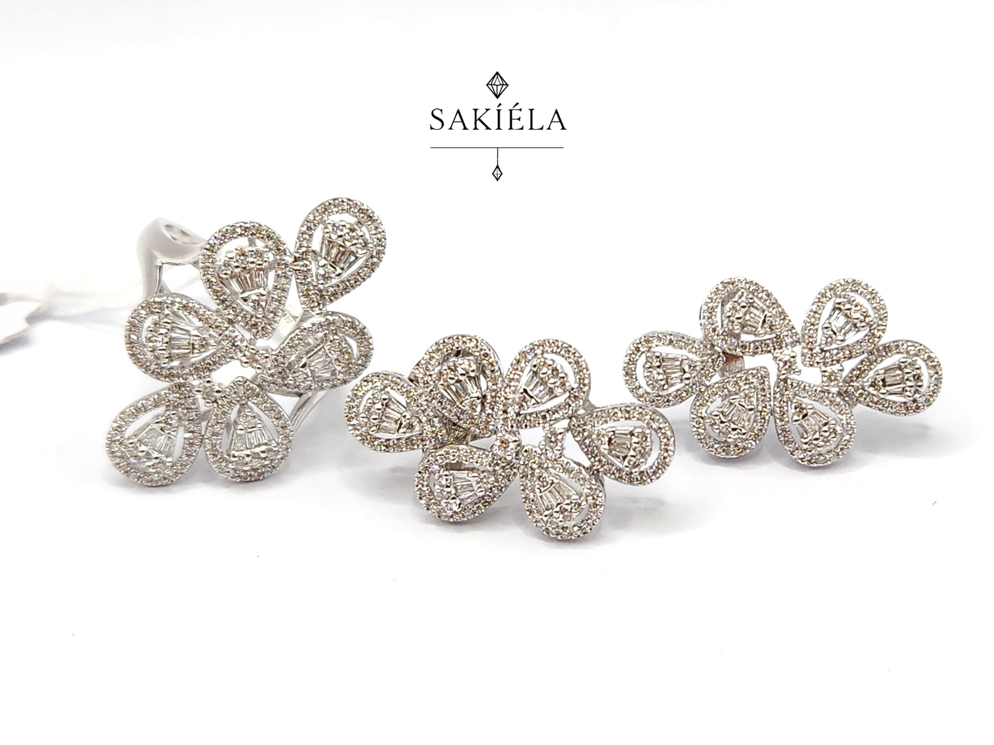 Diamond Ring & Earrings Set 45