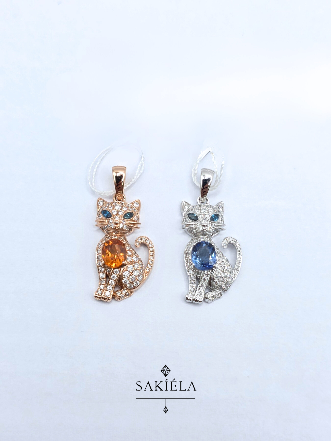 Diamond Cat Pendant