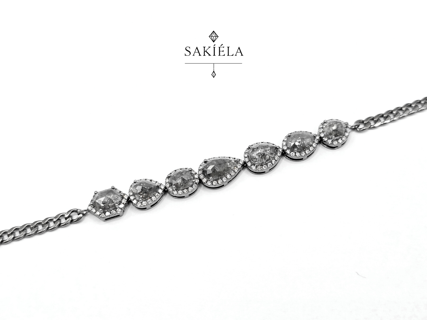 Black Diamond Bracelet - 9.780cts