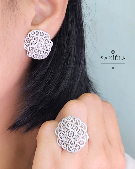 Diamond Ring & Earrings Set 67