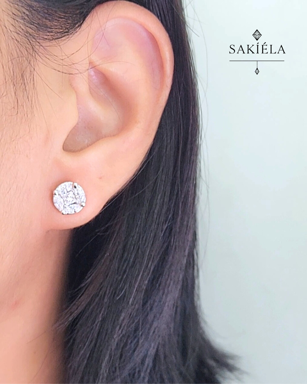 2-Way Stud Earrings - 1.545cts