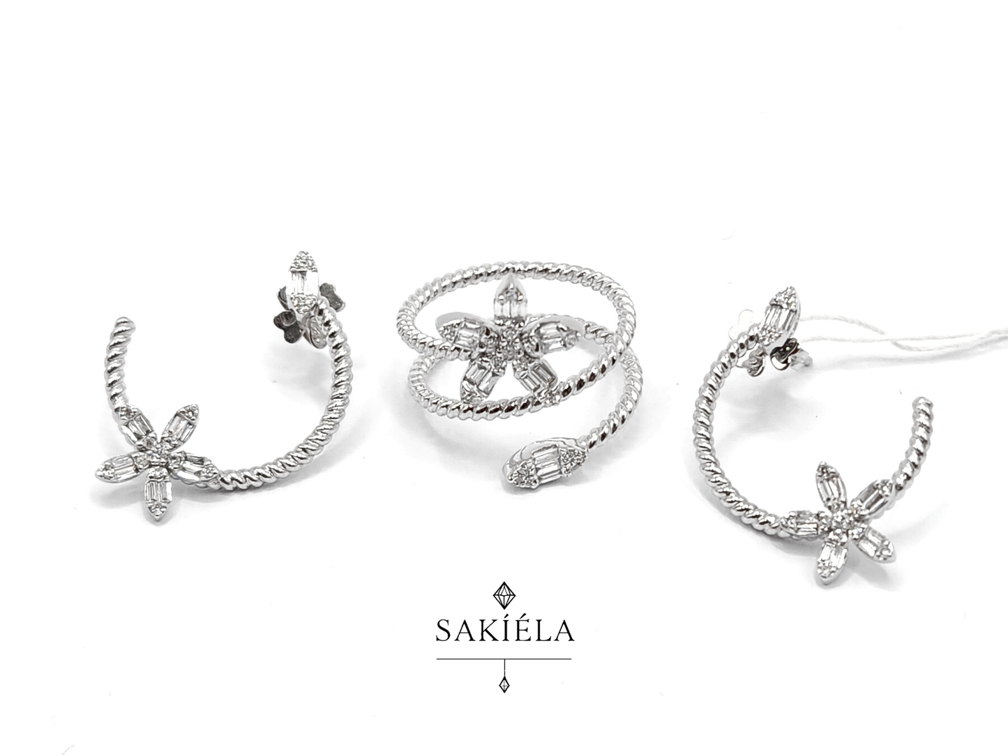 Diamond Ring & Earrings Set 76