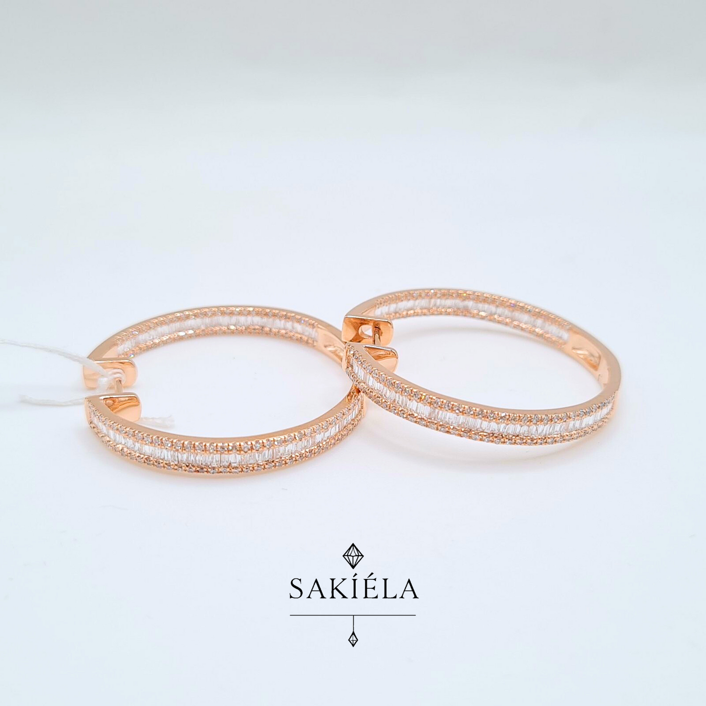 Diamond Hoop Earrings