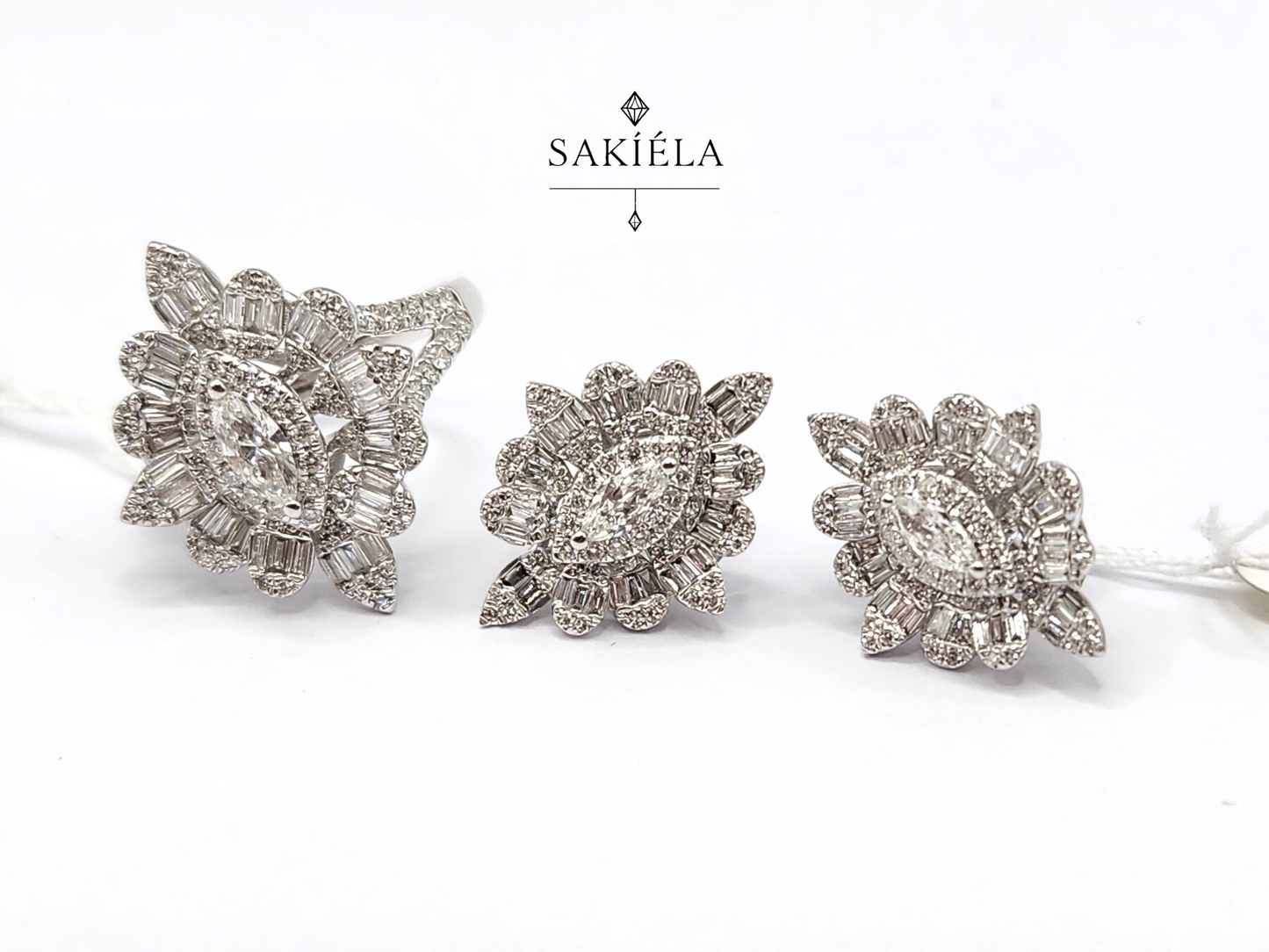 Diamond Ring & Earrings Set 46