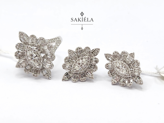 Diamond Ring & Earrings Set 46