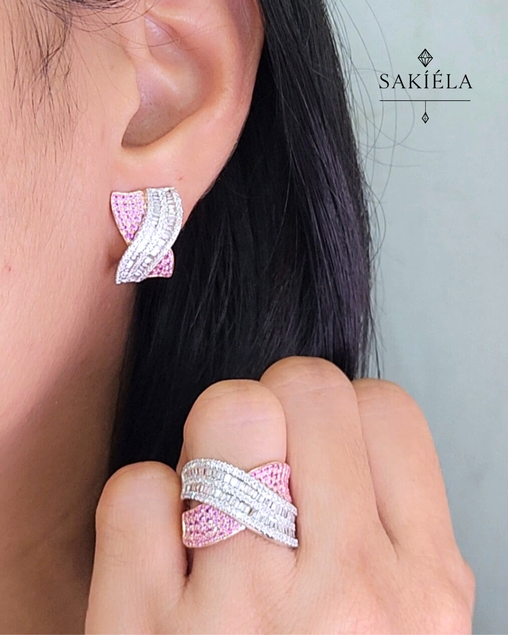 Diamond Ring & Earrings Set 89
