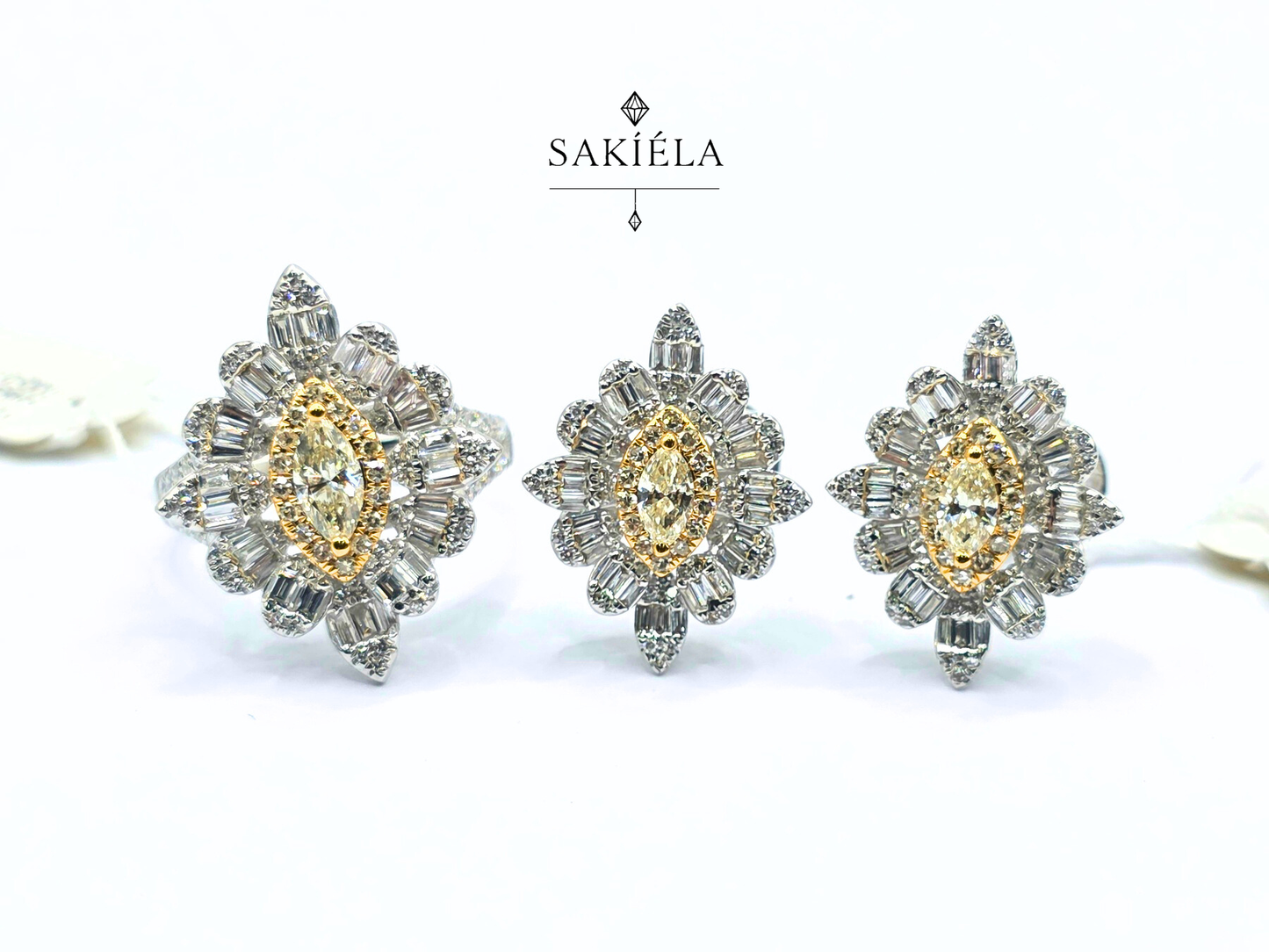 Diamond Ring & Earrings Set 54