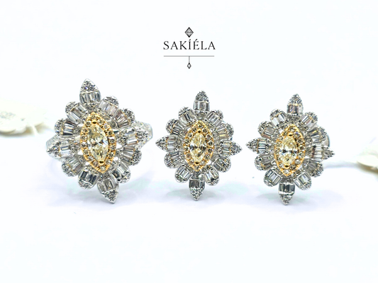 Diamond Ring & Earrings Set 54