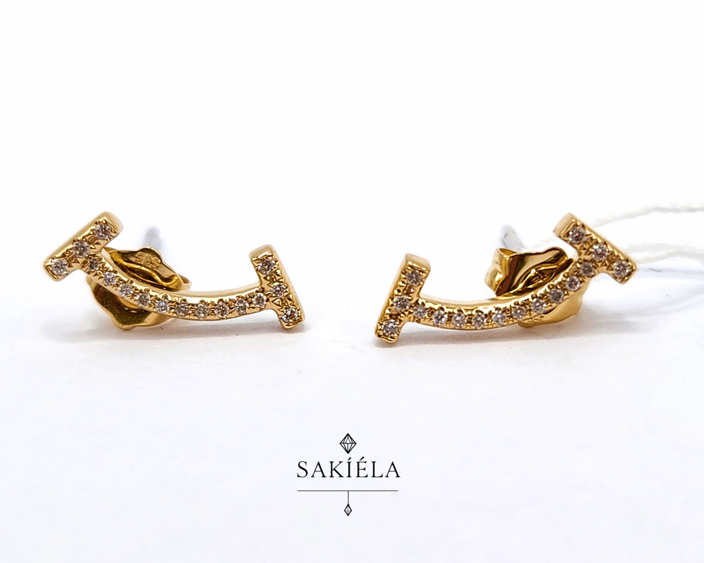 Tiffany & Co. T-Smile Earrings (Yellow Gold)