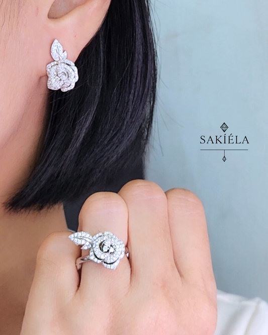 Diamond Ring & Earrings Set 47