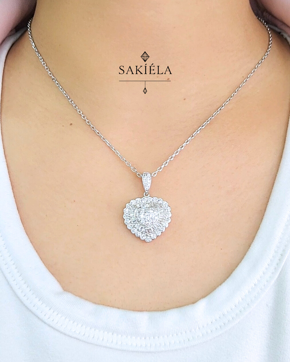 Heart Pendant Necklace - 2cts