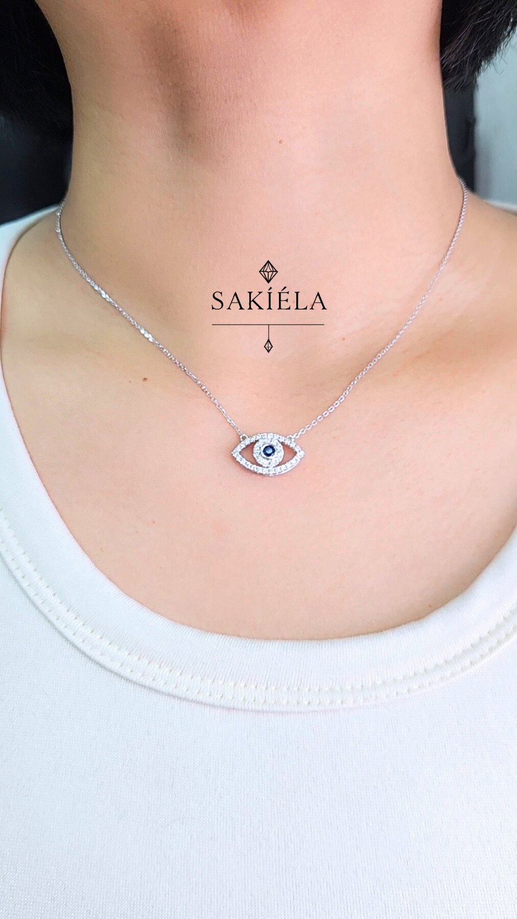 Evil Eye Necklace - 0.46cts