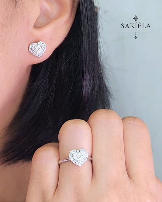 Diamond Ring & Earrings Set 72