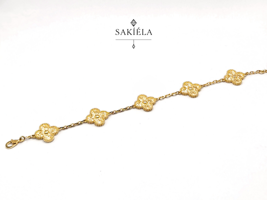 Van Cleef & Arpels' Vintage Alhambra 5 Motif Bracelet