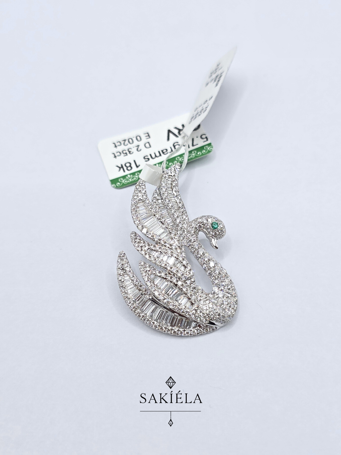 Swan Pendant - 2.35cts