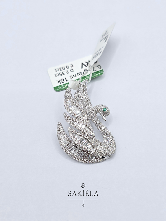 Swan Pendant - 2.35cts