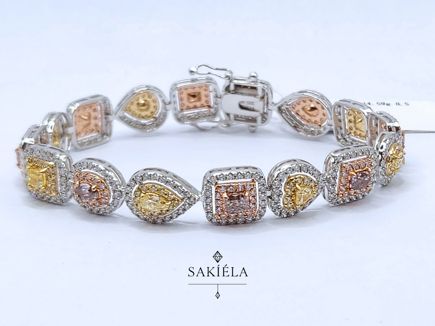Diamond Halo Tennis Bracelet