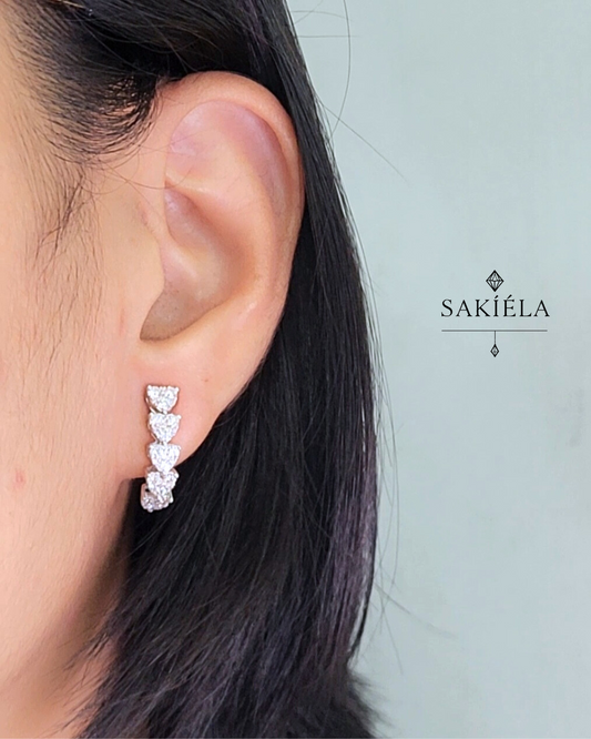 Half Hoop Earrings - 1.50cts