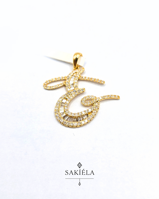 "E" Pendant - 0.50cts