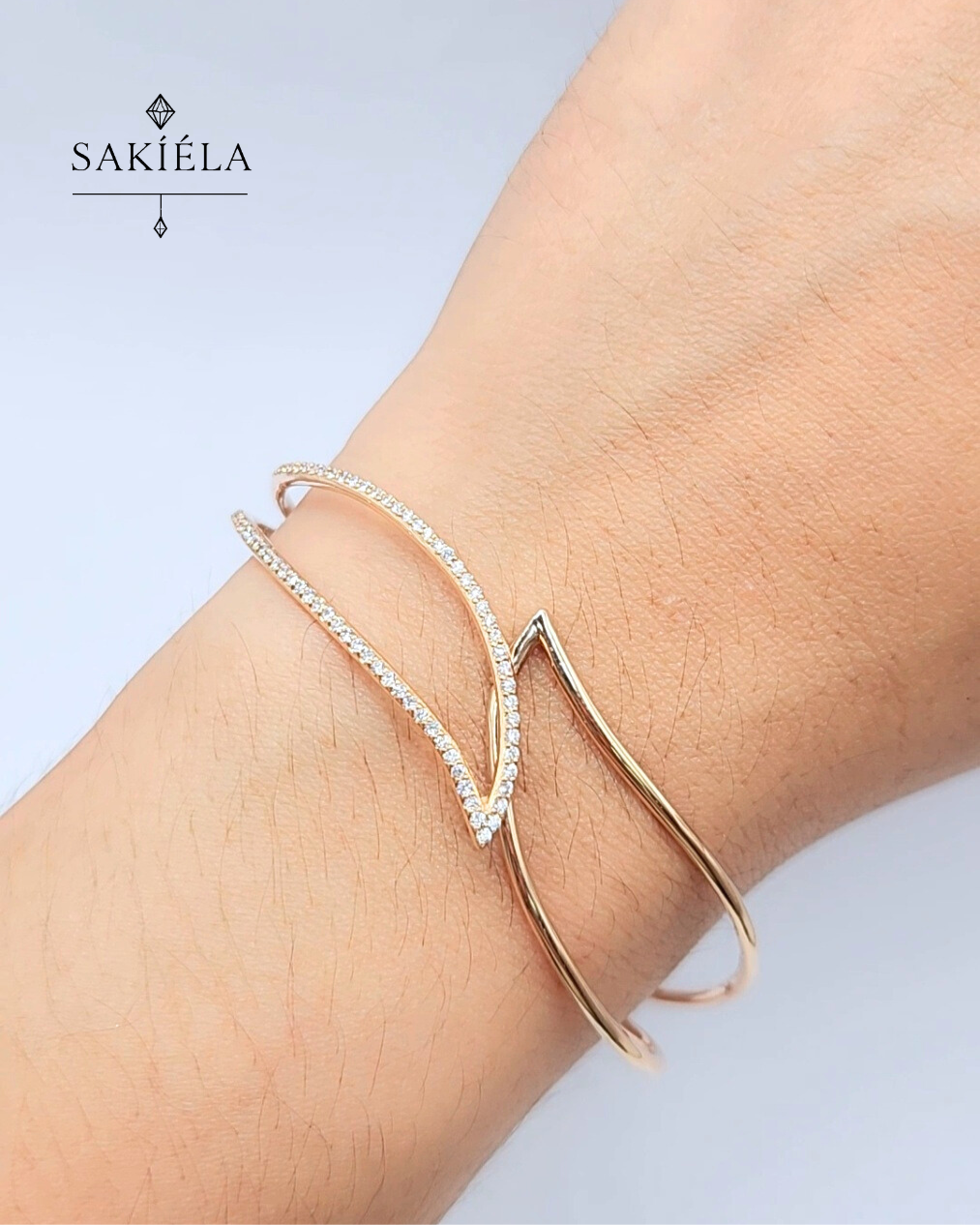 Diamond Leaf Bangle - 0.80cts