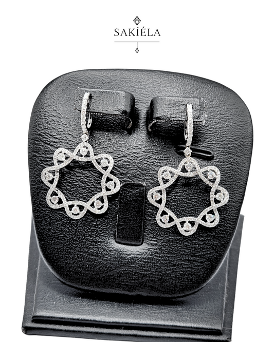 Octagram Earrings - 3cts