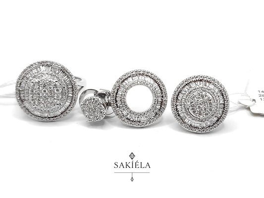 Diamond Ring & Earrings Set 93
