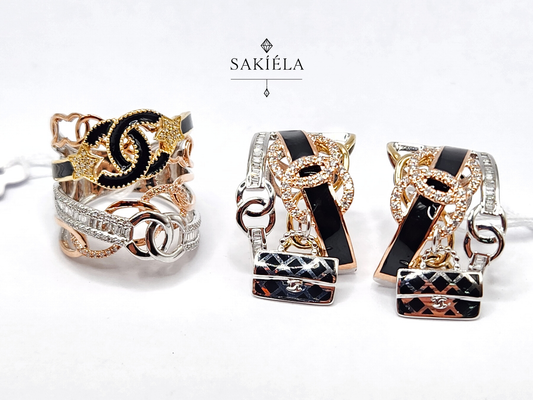 Diamond Ring & Earrings Set 91