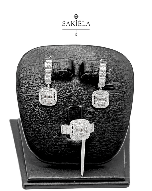 Diamond Ring & Earrings Set 84