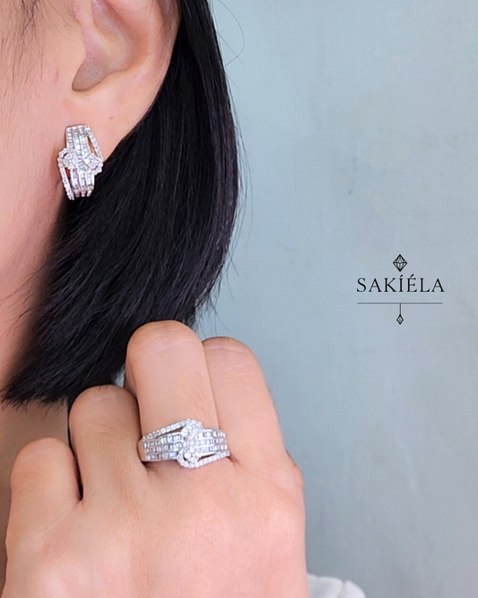 Diamond Ring & Earrings Set 23