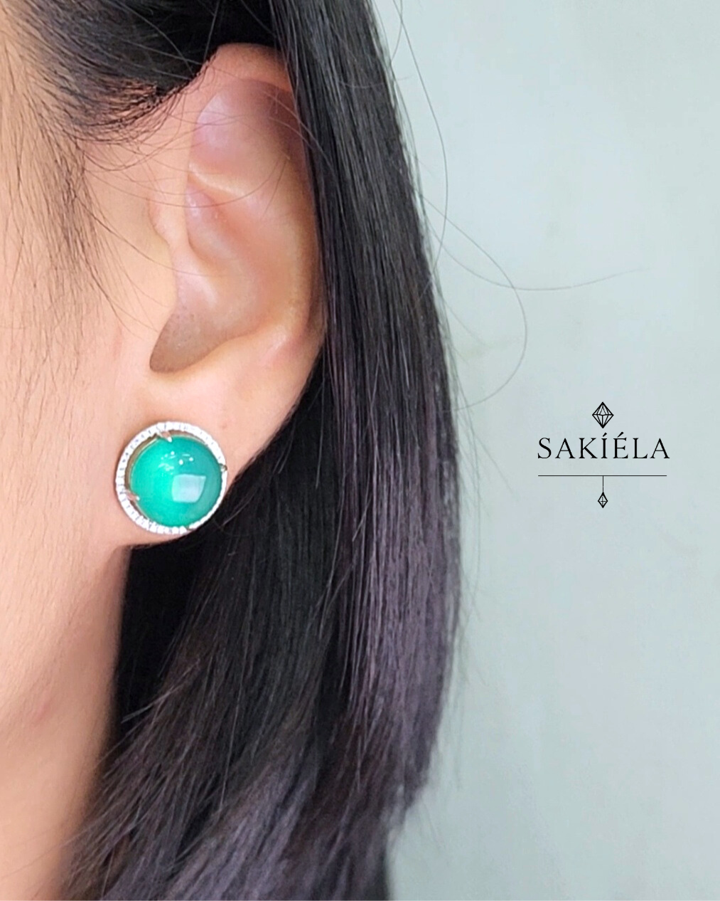 Green Gem Earrings - 0.50cts