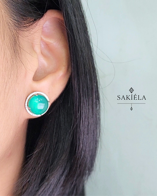Green Gem Earrings - 0.50cts