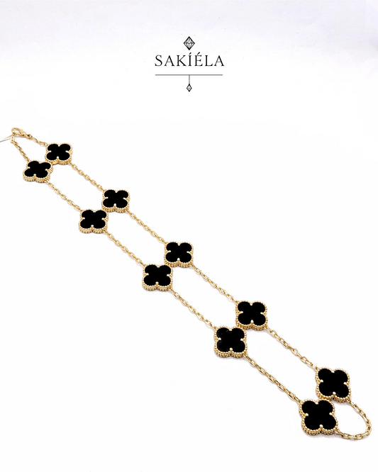 Van Cleef & Arpels' Alhambra 10 Motif Necklace (Onyx)