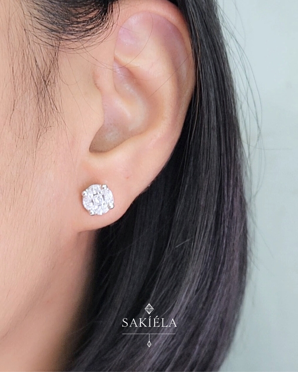 Diamond Earrings - 0.842cts