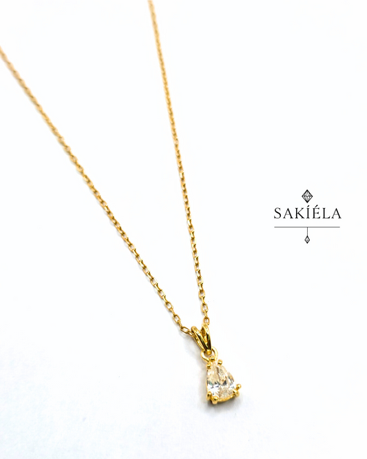 Pear Cut Pendant Necklace