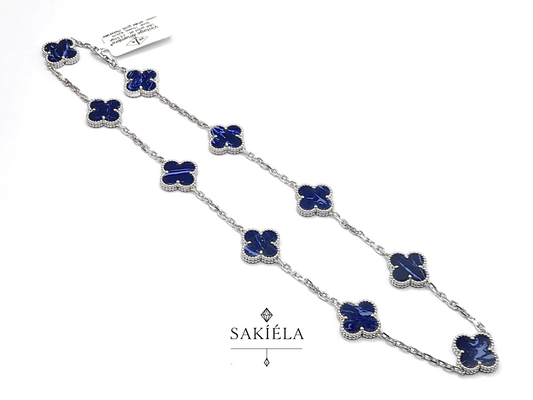 Van Cleef & Arpels' Alhambra 10 Motif Necklace (Pietersite)