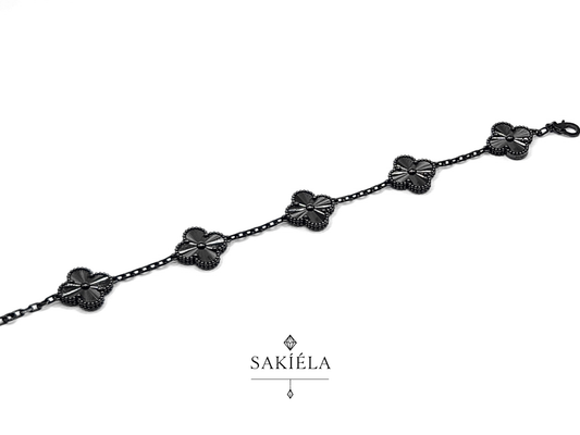 Van Cleef & Arpels' Alhambra 5 Motif Bracelet (Black Gold)