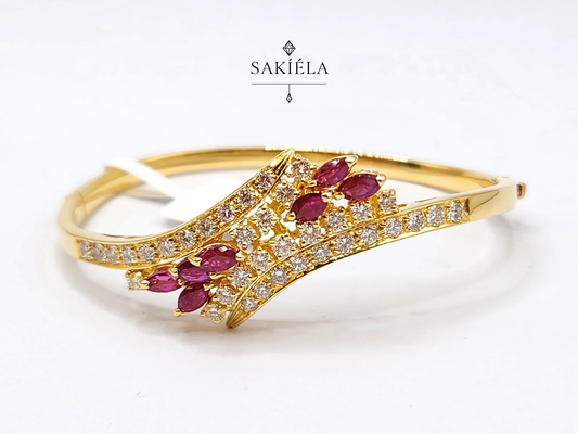 Diamond & Ruby Bangle - 2.50cts