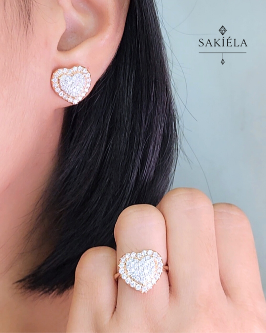 Diamond Ring & Earrings Set 95