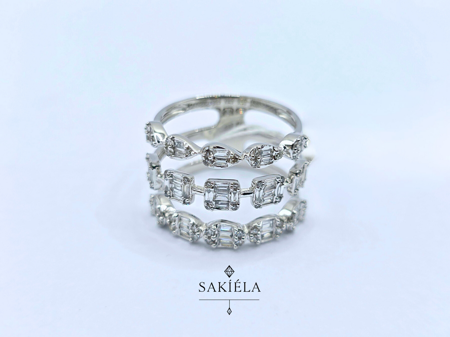 Diamond White Gold Statement Ring